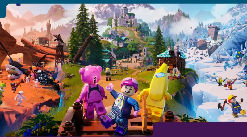 Universo de fortnite em parceria com LEGO