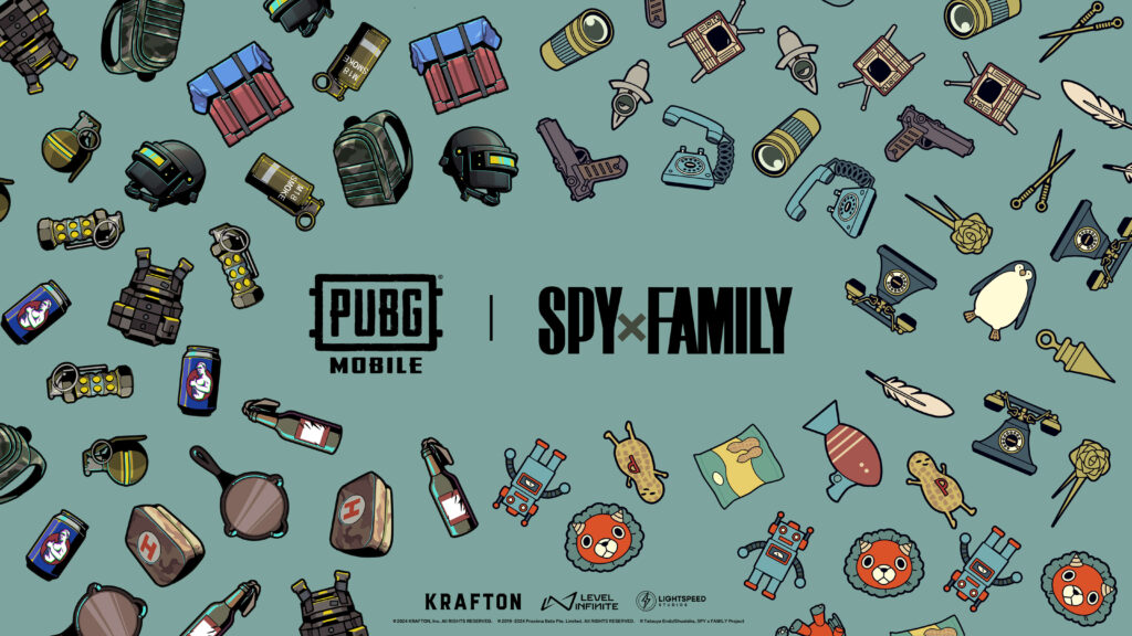 Imagem promocional de PUBG Mobile em colaboração com SpyXFamily
