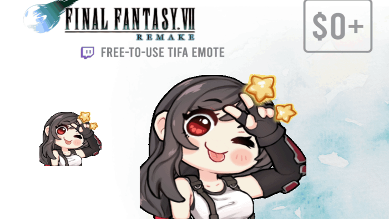 Emoji Tifa Final Fantasy VII