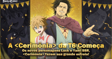 Cerimônia da temporada 6: os personagens SSR Yami e Luck chegam à arena por tempo limitado em Black Clover M: Rise of The Wizard King