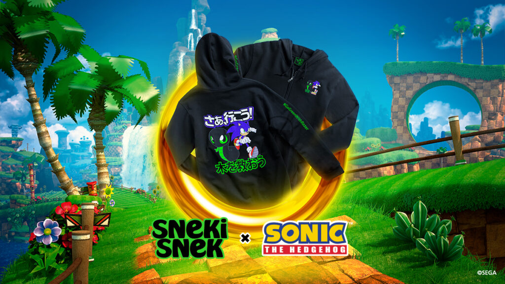 Moletom Sneki Snek x Sonic the Hedgehog em parceria de Razer e Sega