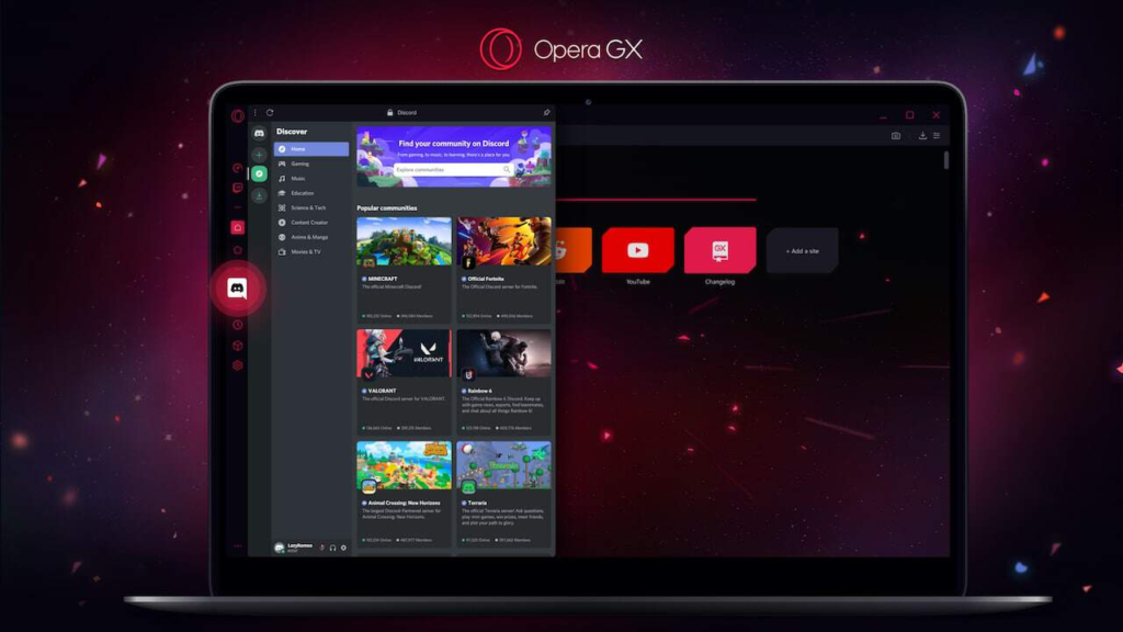 Opera GX navegador Gamer