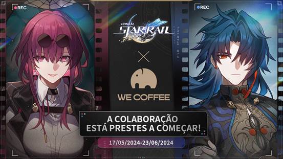 Convidamos você exclusivamente para o Media Day da colaboração Honkai: Star Rail x We Coffee