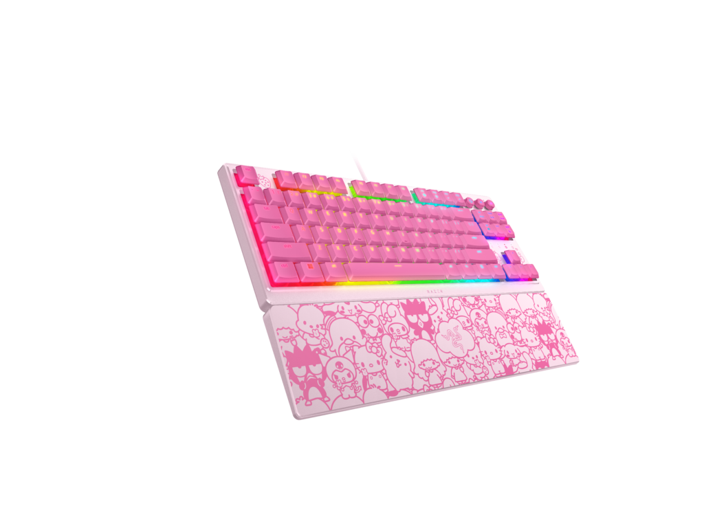 Teclado Razer coleção Hello Kitty 50 anos