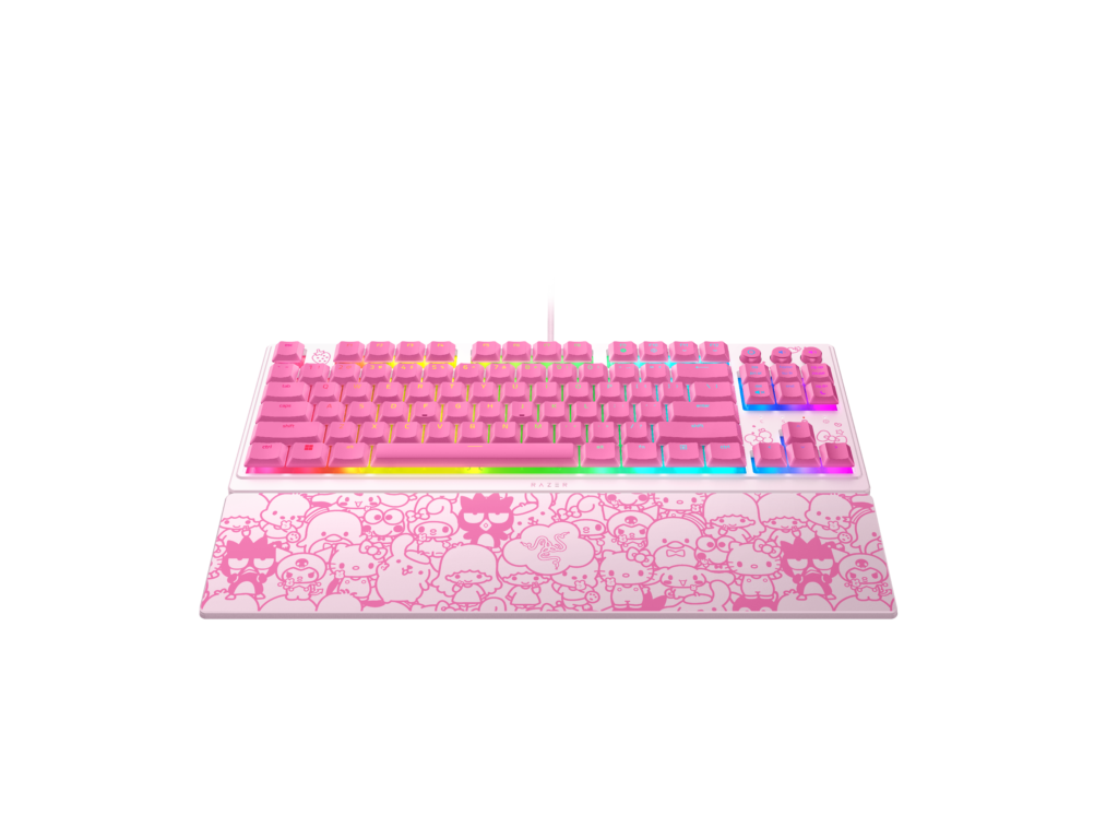 Teclado Razer coleção Hello Kitty 50 anos