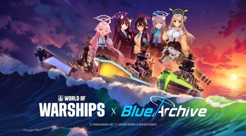 Blue Archive atraca em World of Warships neste mês de agosto