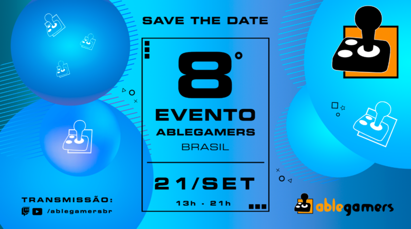 AbleGamers Brasil promove 8ª edição de evento beneficente em 21 de setembro