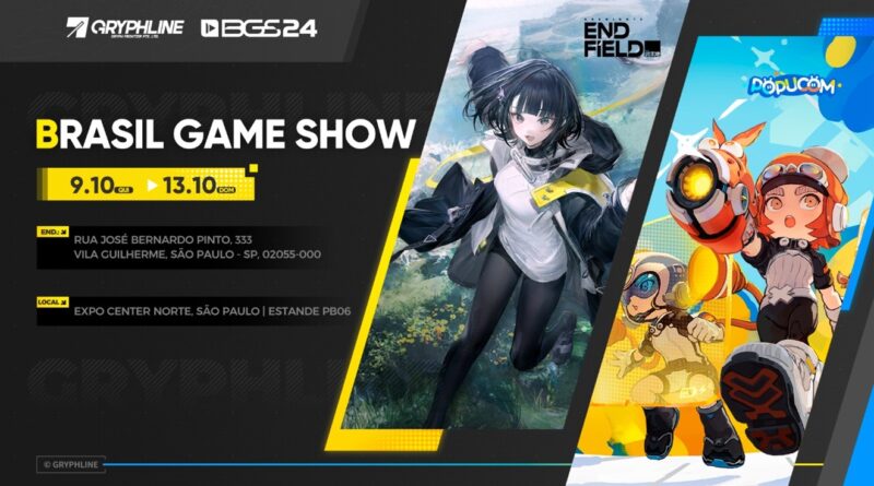 Brasil Game Show anuncia a participação da Gryphline com ativações de Arknights: Endfield e Popucom