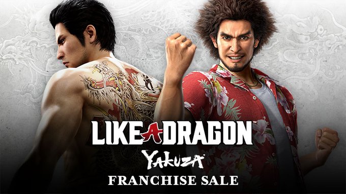 Capa promoção Sega Like a Dragon e Yakuza Steam e Playstation