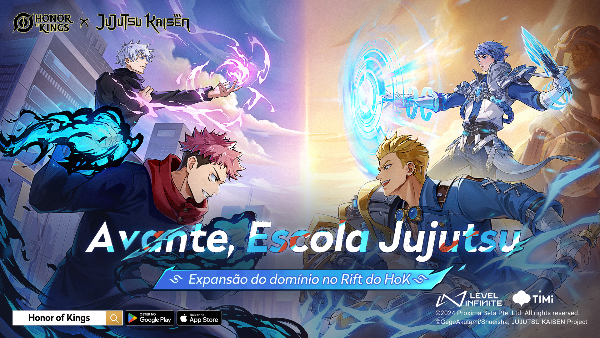 Honor of Kings: parceria com Jujutsu Kaisen já está disponível