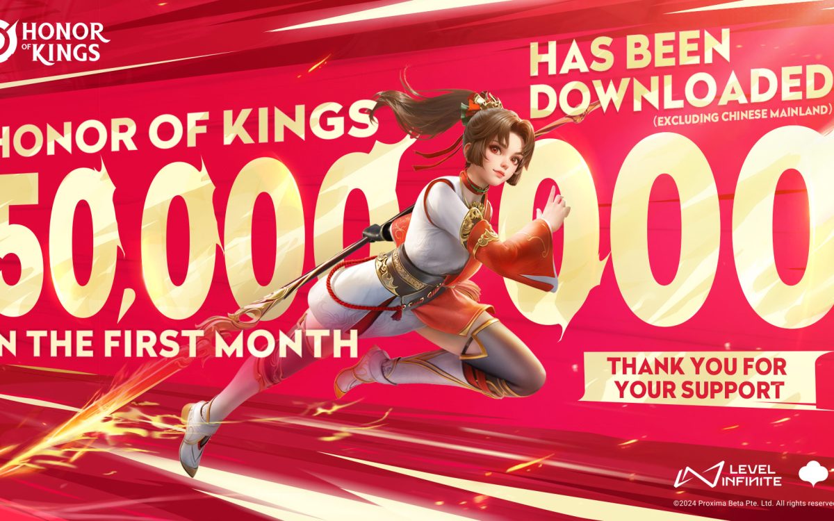 Servidor global de Honor of Kings atinge marca de 50 milhões de download