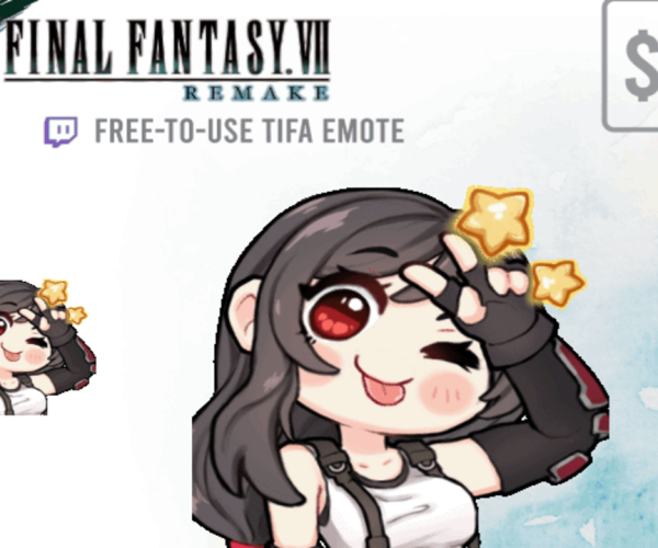 Emoji Tifa Final Fantasy VII