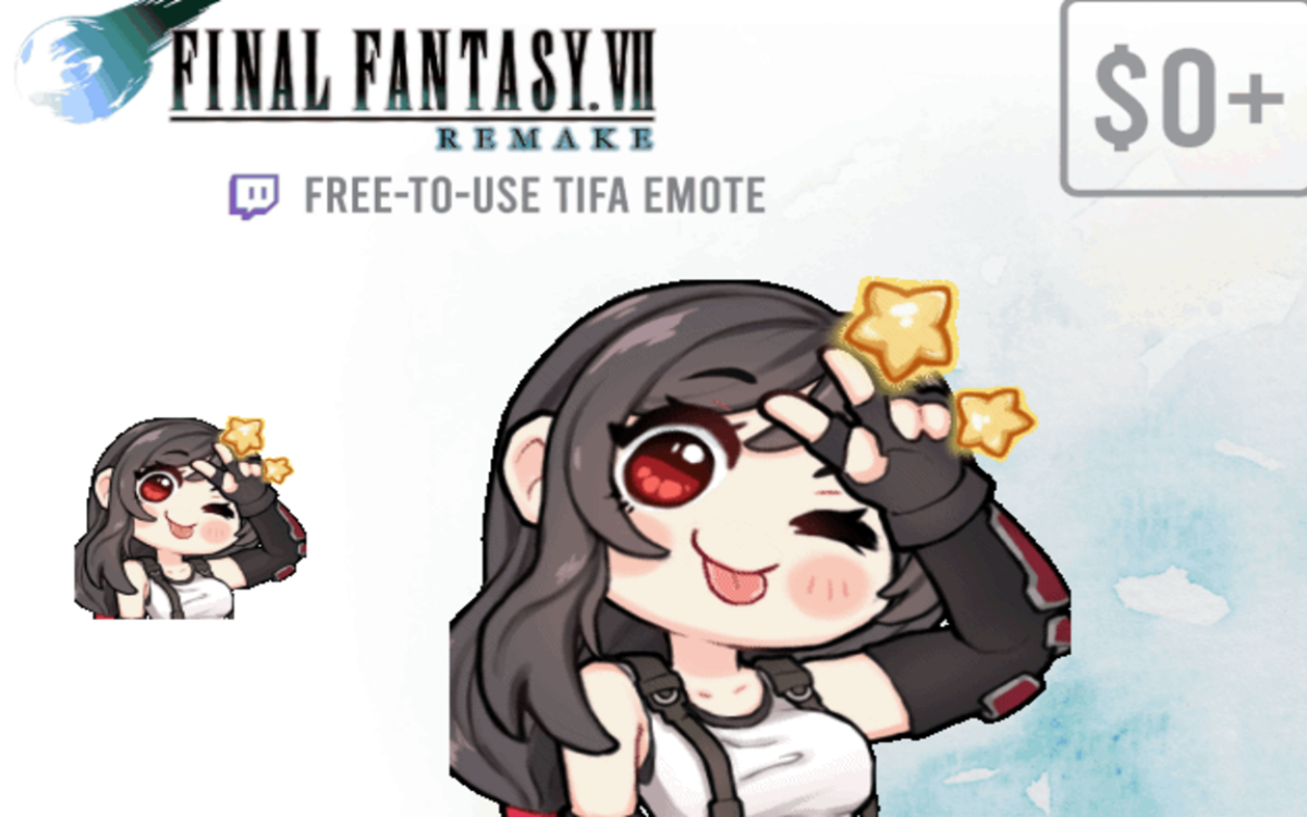 Emoji Tifa Final Fantasy VII