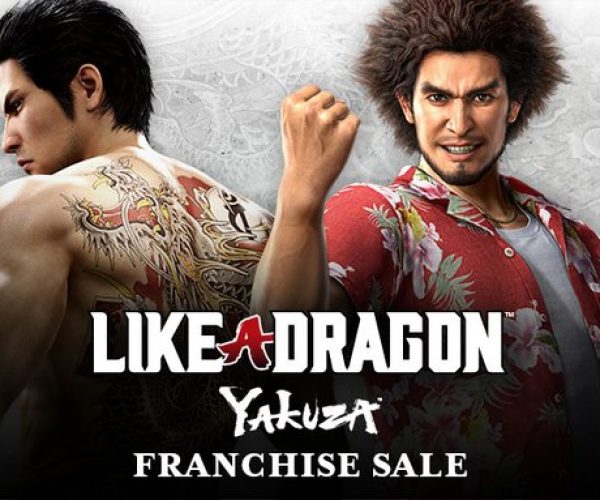 Capa promoção Sega Like a Dragon e Yakuza Steam e Playstation