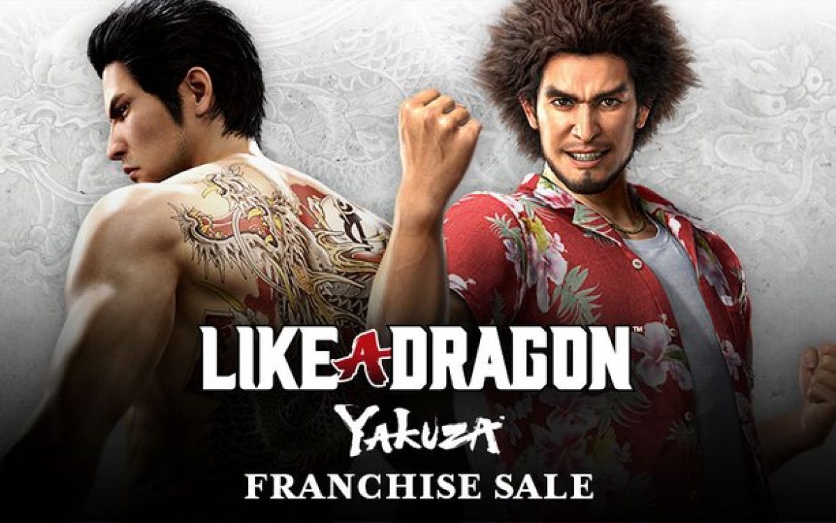 Capa promoção Sega Like a Dragon e Yakuza Steam e Playstation