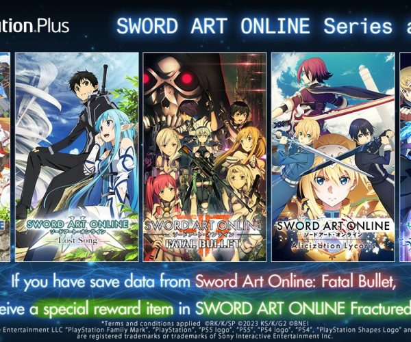 Jogos de SWORD ART ONLINE já estão disponíveis no PlayStation Plus