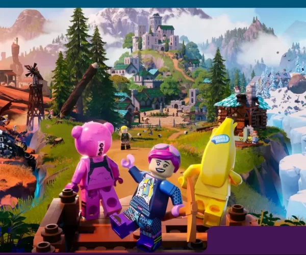 Universo de fortnite em parceria com LEGO