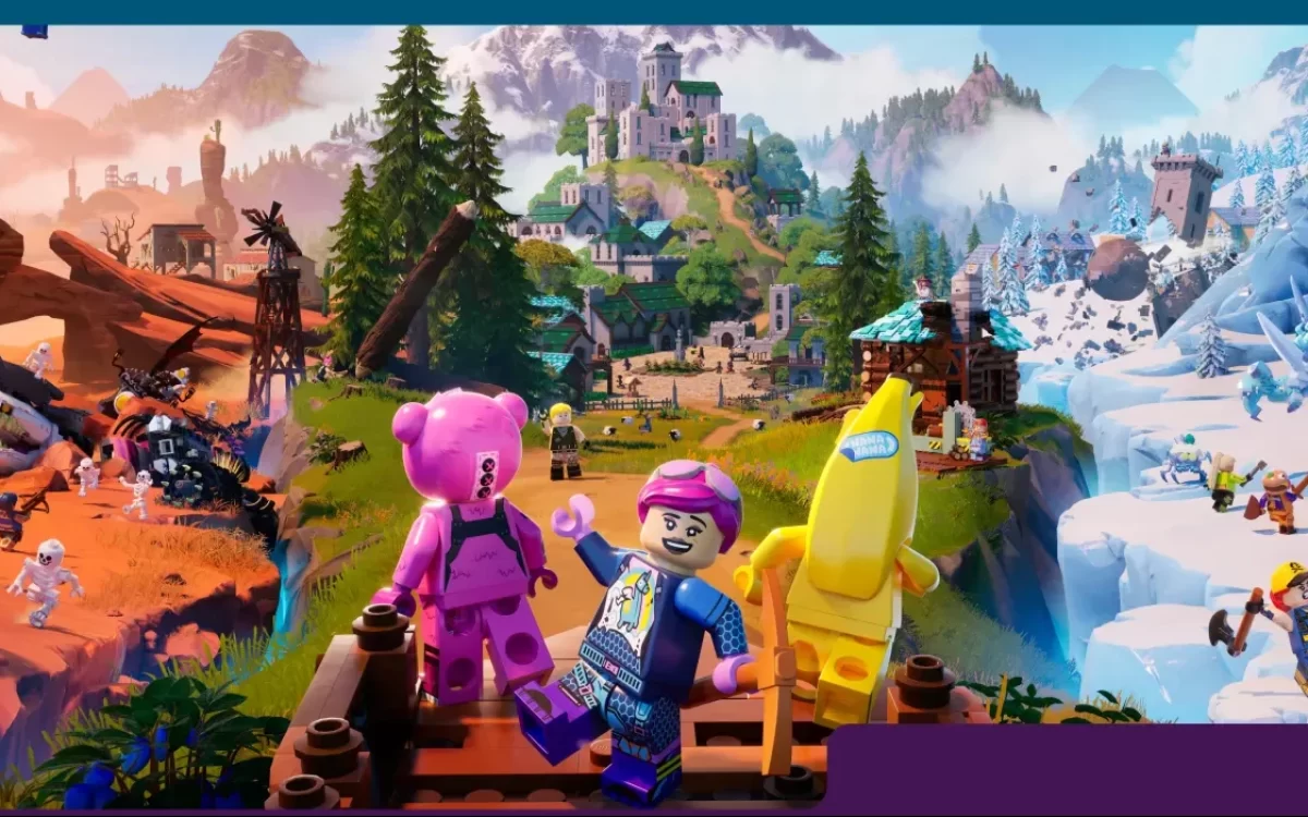 Universo de fortnite em parceria com LEGO