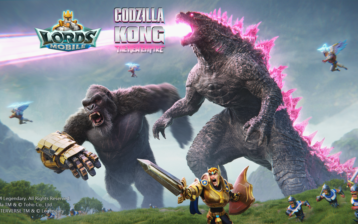 Lords Mobile anuncia parceria com Godzilla x Kong: O Novo Império - The Game Box Brasil